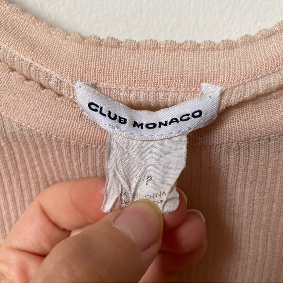 Club Monaco Ruffled Light Pink Ruffled Top size small - Picture 2 of 7